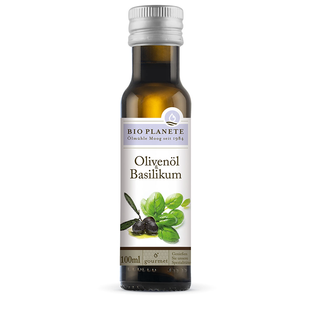 BIO PLANÈTE Würzöl Olivenöl mit Basilikum 100 ml